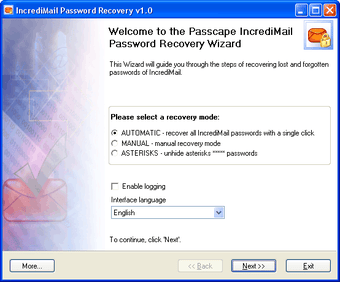 Imagen 0 para IncrediMail Password Reco…
