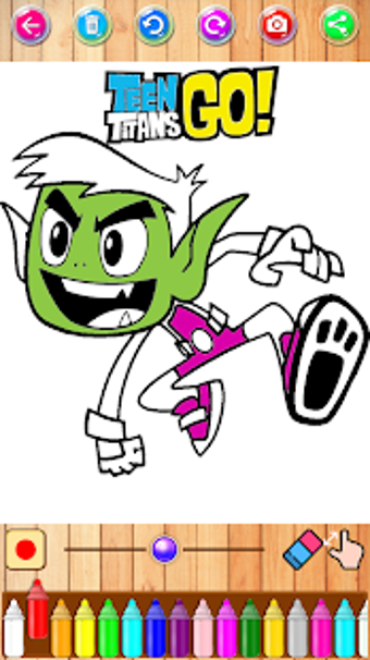 Image 3 for teen coloring titans go