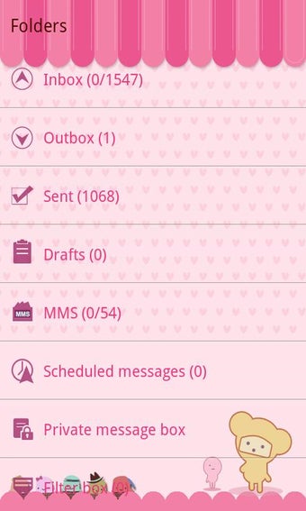 Imagen 3 para GO SMS Pro Pink Sweet the…