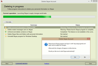 Image 1 for Delete Skype Account