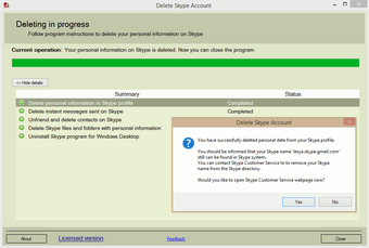Image 0 for Delete Skype Account