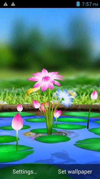 Imagen 2 para 3D Flowers Touch Wallpape…