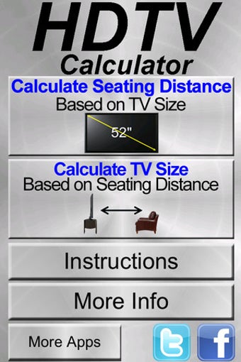 Image 0 for HDTV Calculator Free