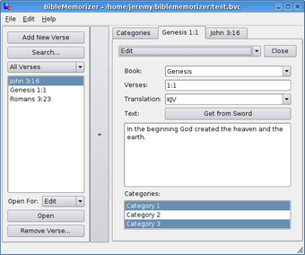 Image 2 for BibleMemorizer for Linux