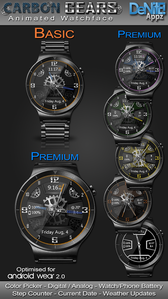 Image 3 for Carbon Gears HD Watch Fac…