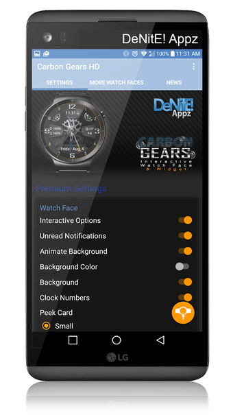 Image 2 for Carbon Gears HD Watch Fac…