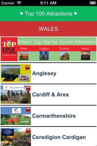Imagen 0 para Wales Top 100 Attractions
