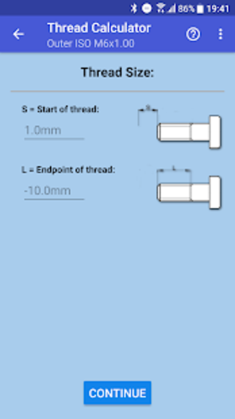 Imagen 1 para Thread calculator Pro