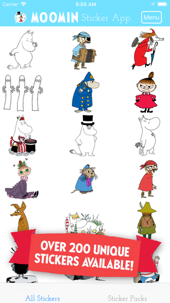 Imagen 1 para Moomin Sticker App