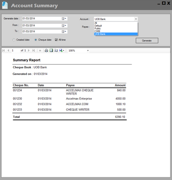 Image 1 for Accelmax Cheque Writer Fr…