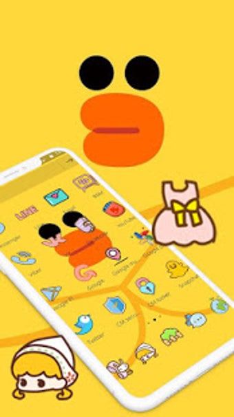 Image 0 for Cartoon Yellow Cute Duck …