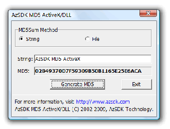 Imagen 0 para AzSDK MD5 ActiveX DLL