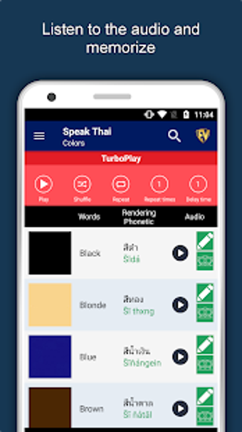 Speak Thai : Learn Thai Language Offline UI shots 3