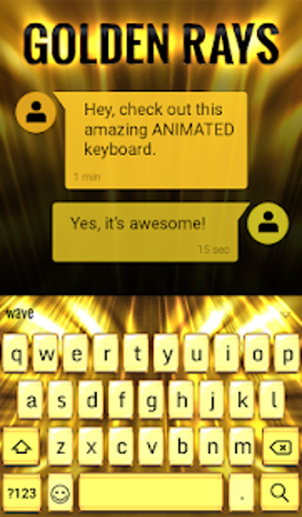 Image 1 for Golden Rays Animated Keyb…