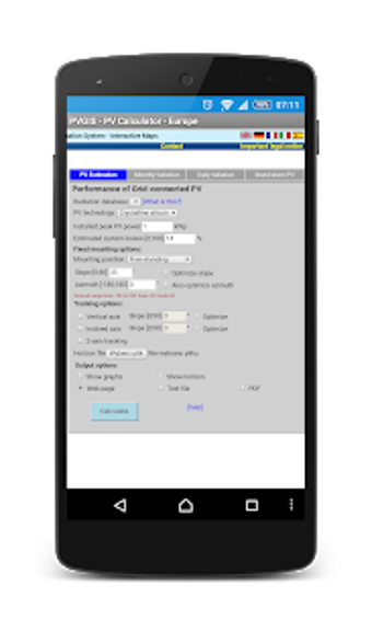 Imagen 1 para PVGIS - PV Calculator - E…
