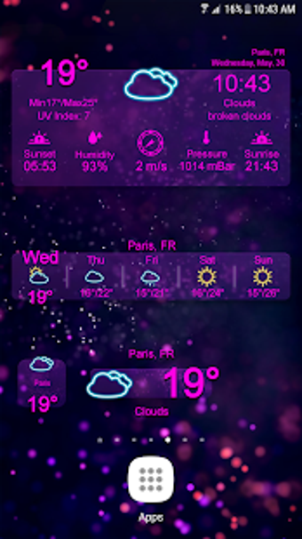 Image 3 for Weather Widget Neon