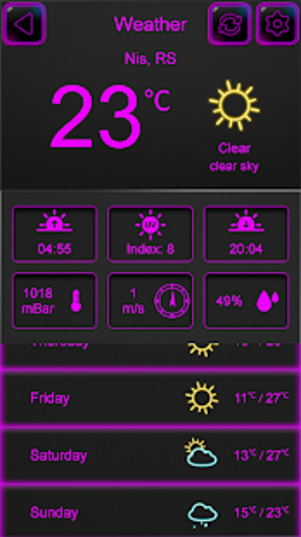 Image 2 for Weather Widget Neon