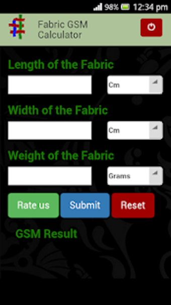 Image 0 for Fabric GSM Calculator