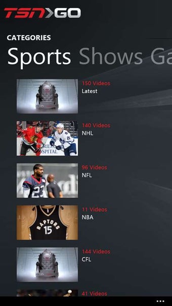 Image 2 for Tsn Go for Windows 10