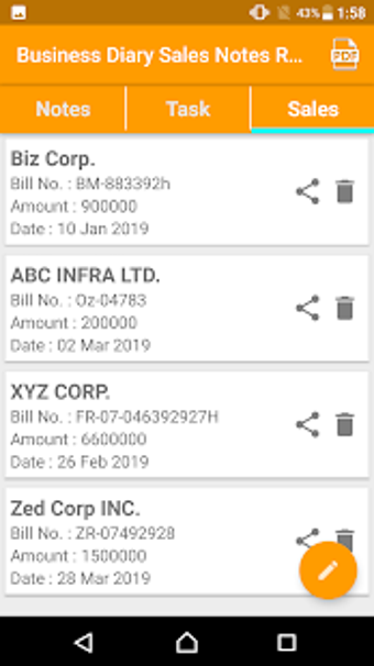 Image 0 for Business Diary Sales Note…