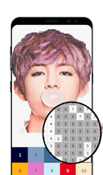 Image 3 for BTS Pixel Art - Kpop Colo…