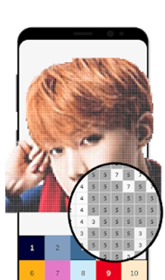 Image 2 for BTS Pixel Art - Kpop Colo…