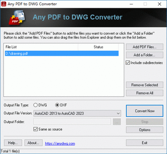 Image 0 for Any PDF to DWG Converter
