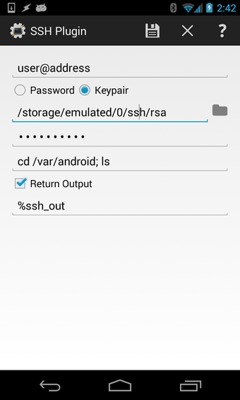 Imagen 4 para SSH Tasker Plugin