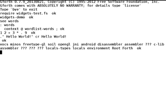 Image 1 for gforth - GNU Forth for An…