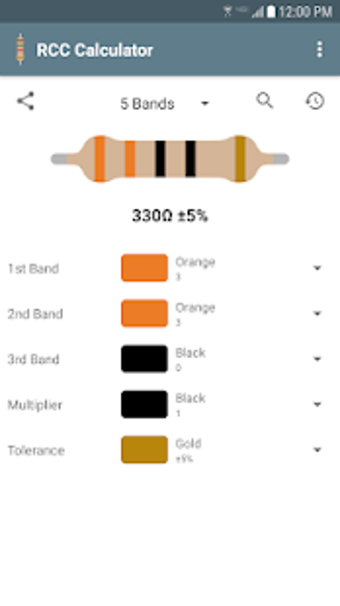 Imagen 0 para Resistor color code calcu…