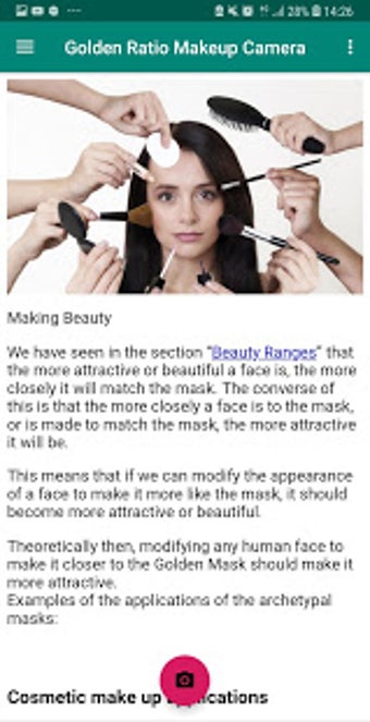 Imagen 2 para Golden Ratio Makeup Camer…