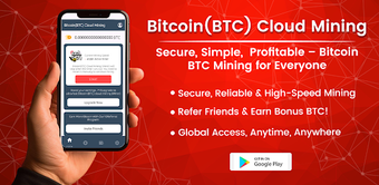 Image 0 for BitcoinBTC Cloud Mining