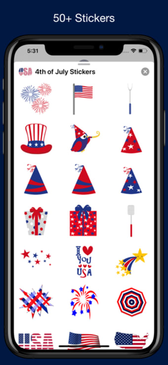 Image 3 for 4th of July Stickers.