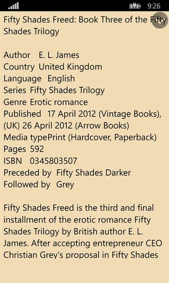 Image 2 for Fifty Shades Freed Book f…