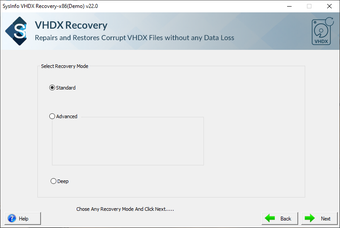 Image 0 for SysInfo VHDX Recovery Too…