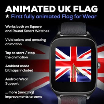 Image 3 for Animated UK Flag Watch Fa…