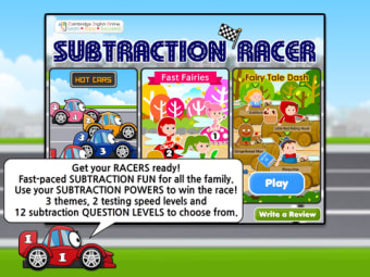 Image 0 for Subtraction Racer: Hot Ca…