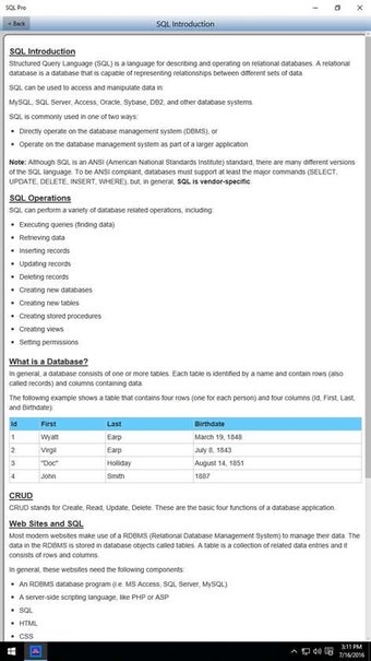 Image 1 for SQL Pro for Windows 10