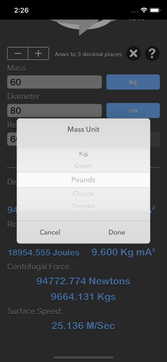 Imagen 1 para Flywheel Energy Calculato…