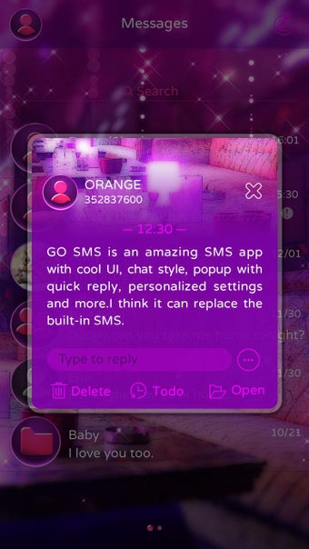 Image 0 for GO SMS PRO NIGHT LIFE THE…