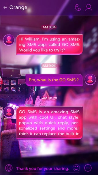 Image 1 for GO SMS PRO NIGHT LIFE THE…