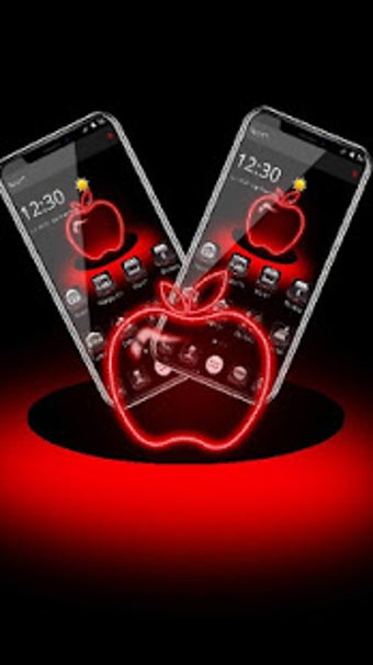 Image 3 for Red Neon Apple Dark Theme