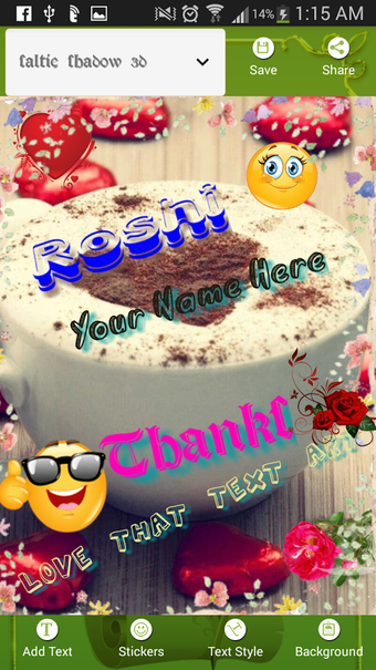 Image 2 for 3D Name on Pics - 3D Text