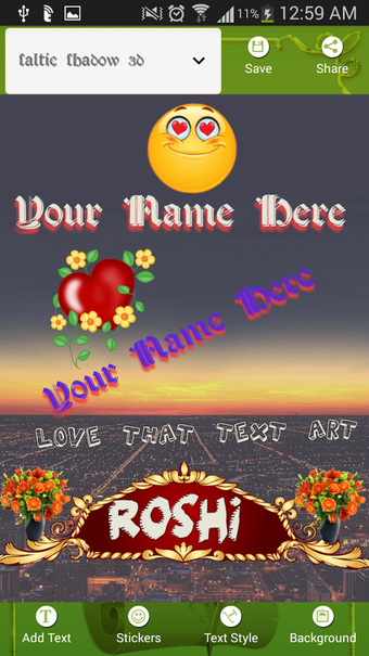 Image 1 for 3D Name on Pics - 3D Text