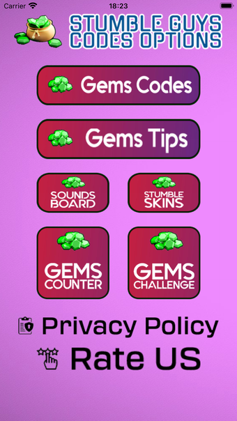 Imagen 0 para Gems Options for Stumble …
