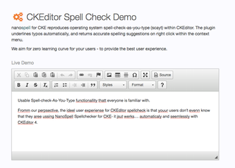 Image 0 for CKeditor SpellCheck
