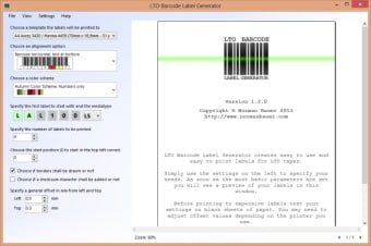 Image 0 for LTO Barcode Label Generat…