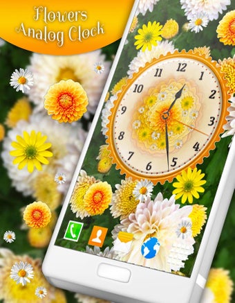 Imagen 0 para Flowers Analog Clock Live…