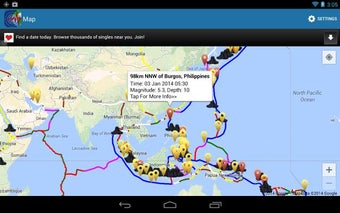 Imagen 3 para Earthquake+ Map, Info, Al…
