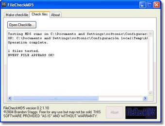 Image 0 for FileCheckMD5